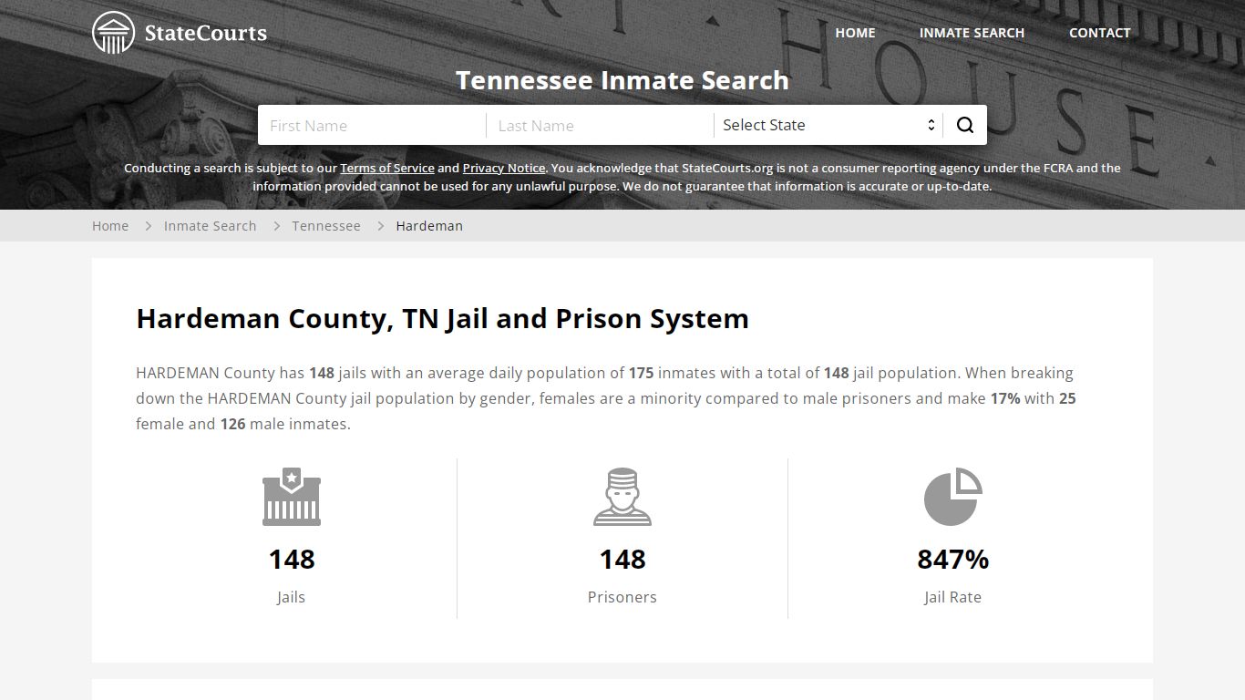 Hardeman County, TN Inmate Search - StateCourts