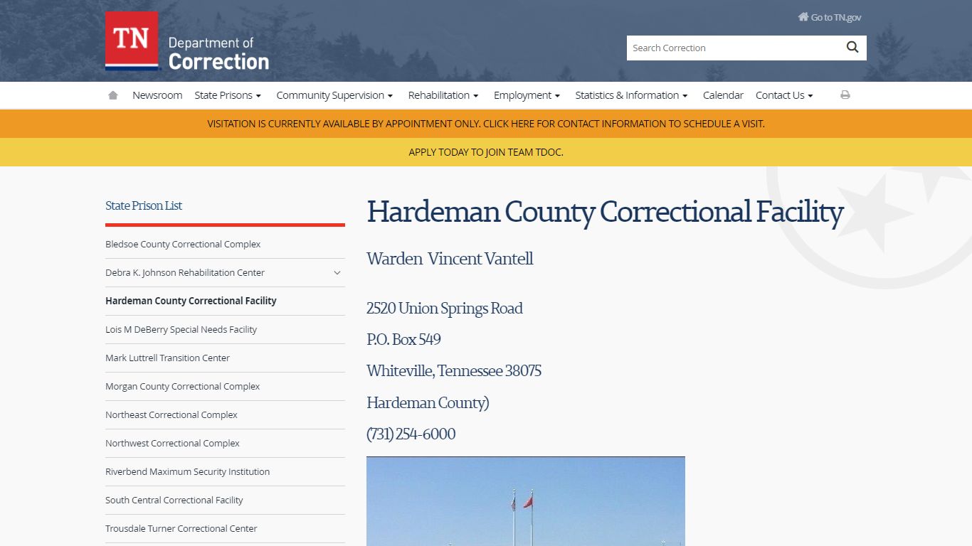 Hardeman County Correctional Facility - TN.gov